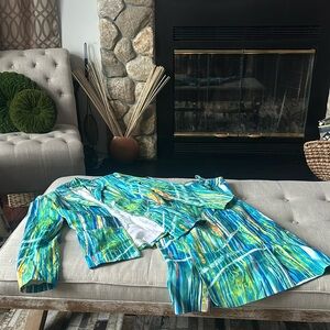 Alberto Makali Two Piece Abstract Printed Set Size 8